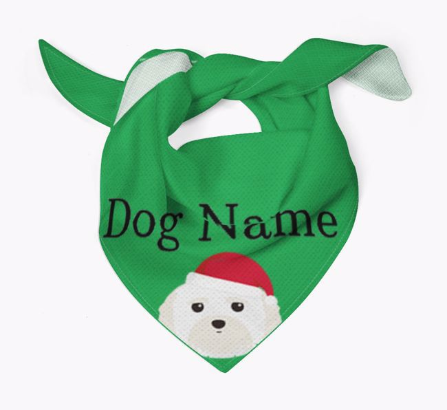 Peeking Christmas Icon: Personalised {breedFullName} Bandana